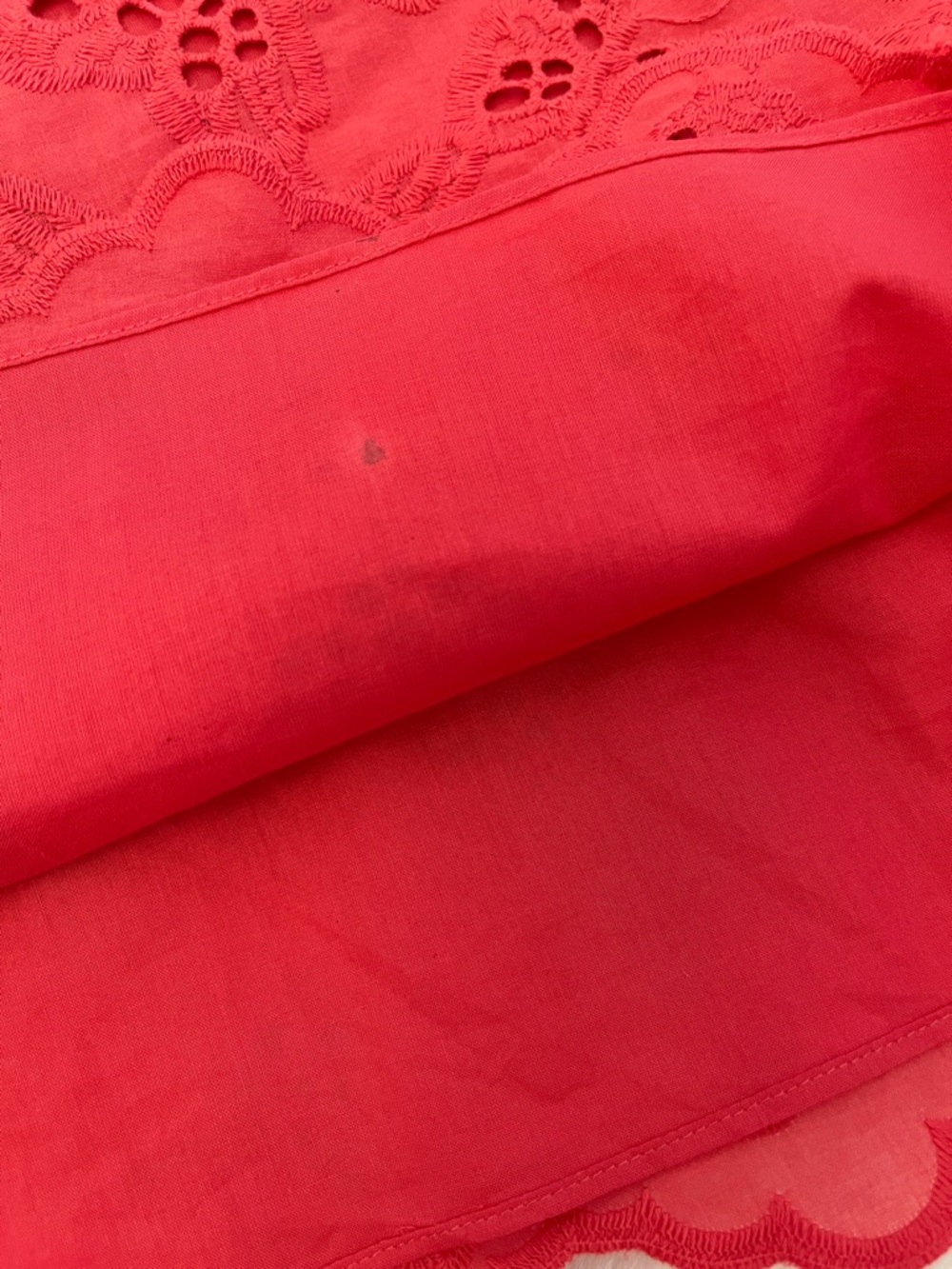 Kate Spade Mainline Watermelon Butterfly Eyelet Shift Dress - Picture 15 of 16